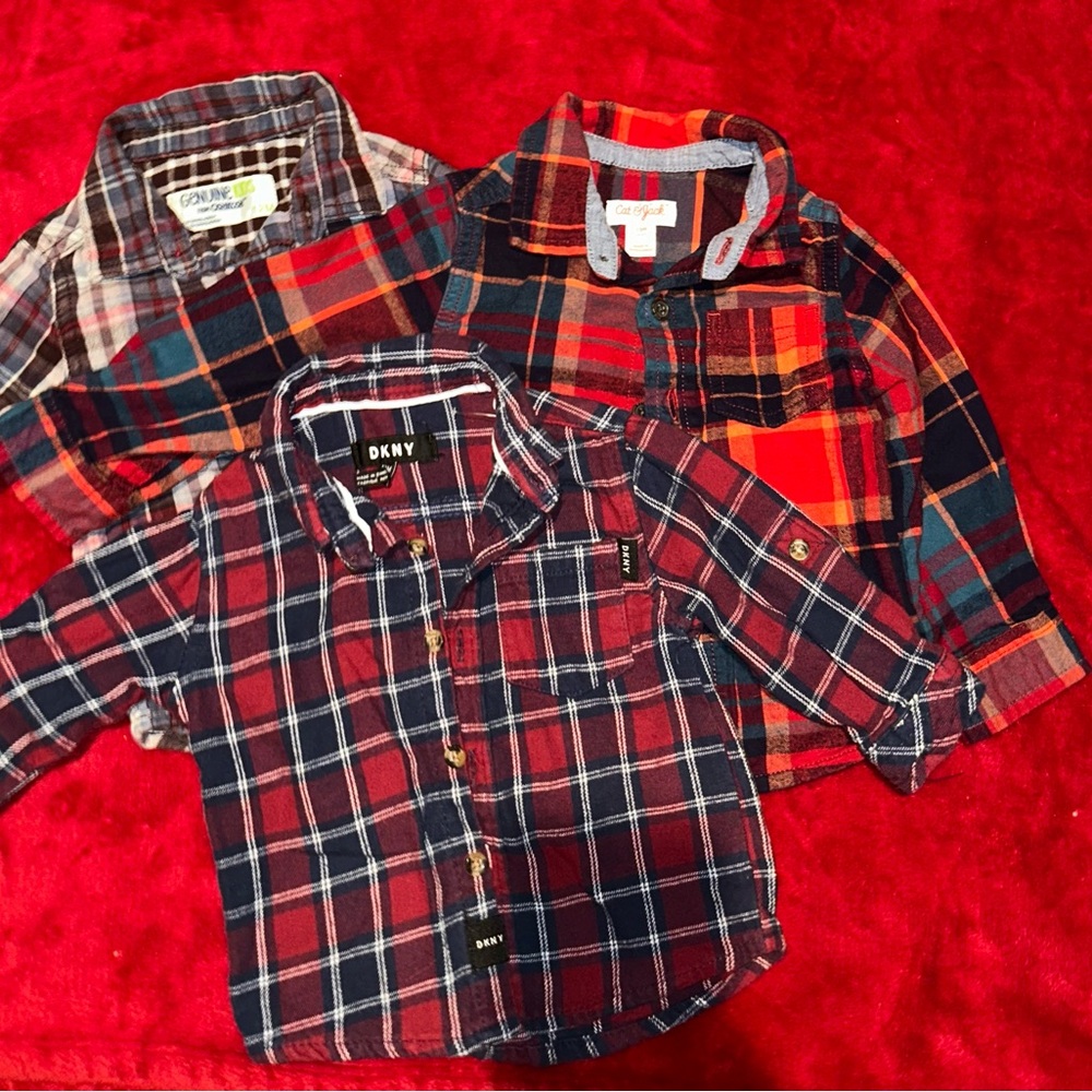 Baby Boy Flannel Shirts 12 MTH